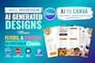 redesign ai generated designs, menus, flyers, and posters in editable canva
