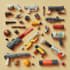create a 3d weapon illustration