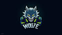 do space wolf esport mascot logo design