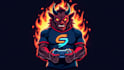 do awesome demon mascot logo design