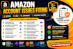 resolve amazon account issues, listing errors, skus and shipment problems