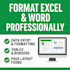 create excel report dashboard with format and pivot table