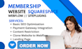 design squarespace subscription website redesign squarespace with SEO crm setup