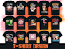 custom typography and graphic t shirt design