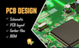 design pcb boards, pcb layout, circuit schematic in kicad altuim easyeda proteus