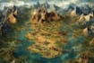 map illustration map design 3d isometric fantasy
