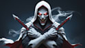make unique ghost assasin logo with express delivery