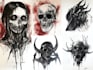 create tattoo designs, dark art, and horror images