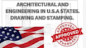 stamp seal architectural engineering drawing floor plan site plan city permit