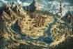 draw fantasy map illustration