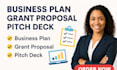 write your business plan, franchise proposal, pitch deck, financial plan