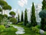 design a luxury villa garden and elegant residential landscape