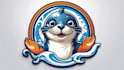 design sea seal mascot logo with express delivery