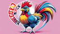 design hyper hen mascot logo in my style