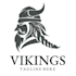create modern and luxury skull viking mascot logo