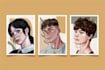 draw a stylized digital portrait, semi realistic form your picture