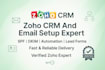 setup zoho crm zoho email domain verify dkim smtp crm automation real estate idx