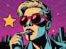 draw pop art in retro comic style