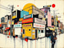 create a unique street pop art collage