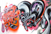 make graffiti tag with spray paint textures for your logo
