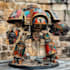 paint warhammer 40k, space marine portrait art
