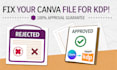 fix canva book errors and get canva design approve on amazon KDP quickly