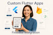 custom flutter app development for android ios with firebase backend
