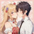 draw you anime couple art portrait