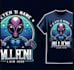 design t shirt animal alien mascot logo