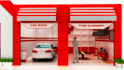 design 3d car wash, car wash renovation, car service, car maintenance design