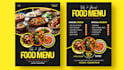 design a professional restaurant menu card with modern layout