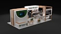 design eye catching trade show booth and backdrop