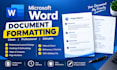 expert ms word document formatting, editing and creation