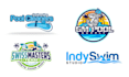 design swimming and pool logo
