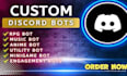 create discord game bot, cheated bot, mmorpg bot, farm bot, video game bot