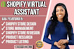 do wordpress wix VA, shopify virtual assistant shopify store sales manager