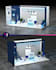 design 3d trade show booth exhibition stand kiosk bike stall expo stand banner