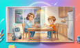children book illustration, story book, and picture book cover for amazon KDP