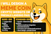 meme coin website crypto website crypto landing page meme website presale