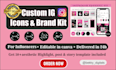 create instagram highlight covers and branding kit