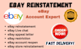 reinstate your suspended ebay account, ebay reinstatement, suspended ebay reopen