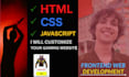build a responsive landing page using HTML CSS javascript