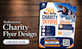 design charity, nonprofit, fundraising and donation flyer