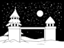 draw black and white line art