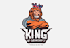 create elegant lion king logo design