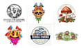 design professional trippy, psychedelic, mushroom logo