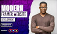 design modern framer website, framer landing page, figma to framer website