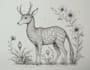 draw an animal and botanical illustration