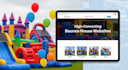 build bounce house website, inflatable, party rental and event rental website
