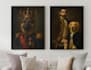 create a custom royal pet and owner portrait in classical style